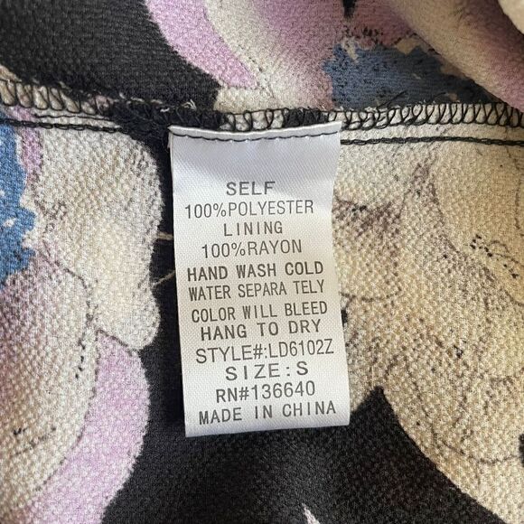 L’atiste Maxi Romper Black Purple Floral Playsuit Size S - Picture 10 of 10